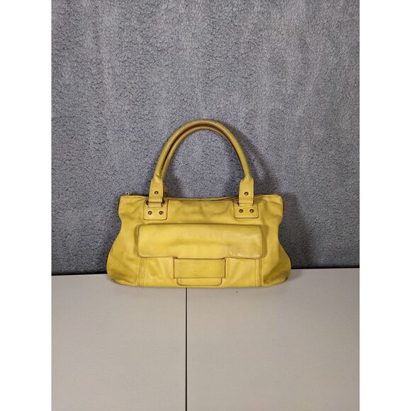 Kate Spade Women's Yellow Leather Hampton Road Satchel Handbag - Picture 8 of 8